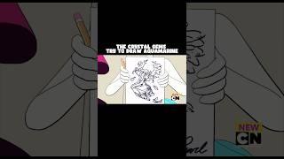 The crystal gems try to draw aquamarine || steven universe