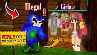 ILLEGAL PLAYER Secretly Visited My "GIRLS ONLY" Server in Minecraft In Hindi