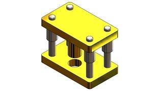  SOLIDWORKS TUTORIAL #10 || Design and assembly of press tool assembly.