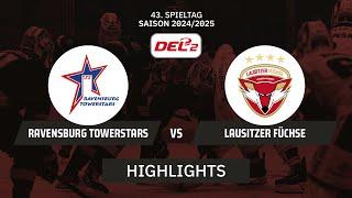 DEL2: Ravensburg Towerstars vs. Lausitzer Füchse I Highlights - 43. Spieltag | SDTV Eishockey