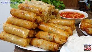 CHẢ GIÒ - Bí quyết làm Chả Giò Bánh Tráng VIỆT NAM giòn rụm - Vietnamese Spring rolls, Vanh Khuyen