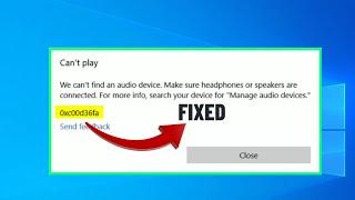 (FIXED) 0xC00D36FA Error: How to Fix This Audio Issue | 2024