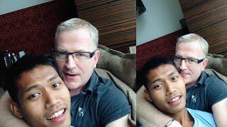 gay couple vlog hotel kiss