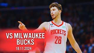 Alperen Şengün Highlights | Houston Rockets vs Milwaukee Bucks | 18 Sayı, 8 Rib, 5 Ast | 18.11.2024