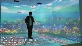 interactive wall floor projection system  interactive projection system  touch interaction