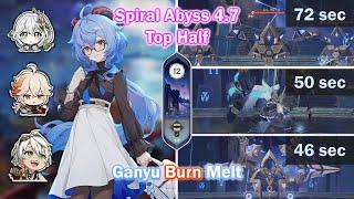 Ganyu Burn Melt - Top Half | Spiral Abyss 4.7 | Genshin Impact