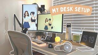 my desk setup transformation  | streamer ⁄ shopee ⁄ ergonomic ⁄ aesthetic ⁄ philippines