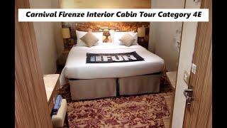 Carnival Firenze Interior Category 4E Cabin Tour April 2024