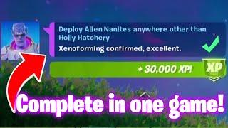 Deploy Alien Nanites anywhere other than Holly Hatchery Fortnite