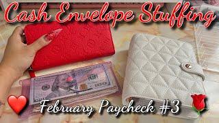 CASH ENVELOPE STUFFING FEBRUARY PAYCHECK #3 | #howtosavemoney  #cashbudgeting  #cashenvelopesystem