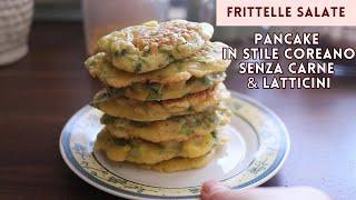 FRITTELLE di VERDURE DELIZIOSE e buone SENZA CARNE e LATTICINI STILE COREANO con CIPOLLOTTI VERDI