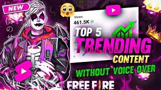 Top 5 Best No Voice Content For Free Fire Gaming Channel | Trending Content For YouTube 2024