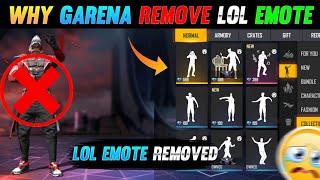 WHY GARENA REMOVE LOL EMOTE || free fire lol emote removed ||  #shorts #freefire #freefireshorts