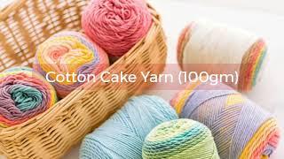 Cotton Cake Yarn 100gm ‑ Milk Cotton yarn type