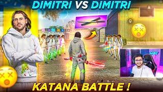 Katana Battle With Dimitri Character - Cs Custom Room Telugu  - Free Fire Telugu - MBG ARMY