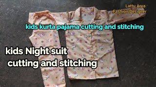 kids Night suit cutting and stitching in hindi // chotte bachhon ko night suit kaise banaye