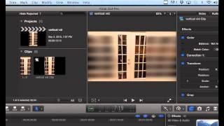 editing vertical video with a background blur with border in final cut pro x