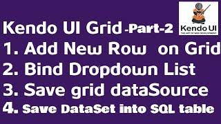 Add new row and save data using Kendo Grid | DropdownList bind inside Grid (Part-2)