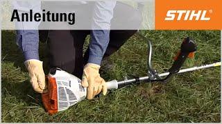 Das Starten der Motorsense STIHL FS 56