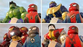 All Big Fig Hulk Smash Spider-Man in LEGO Marvel Super Heroes Cutscenes