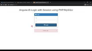 Angular JS Login with Session using PHP/MySQLi Tutorial