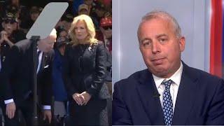 Sky News host slams Joe Biden for trying to sit on chair which was not there