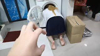 Imouto, are you stuck in the washing machine?