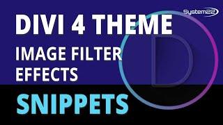 Divi 4 Image Filter Effects 