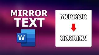 How to mirror text in word without text box