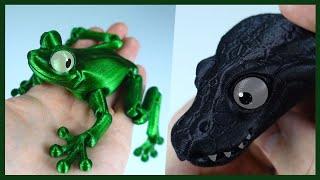 Змея, Лягушка, Слизень на 3D принтере: подвижные антистрессы.