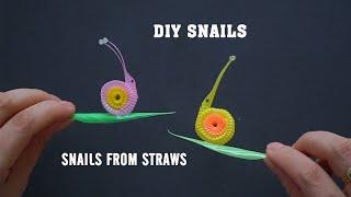 PQ Crafts || Make Snails From Straws || Paper Crafts Idears