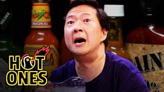 Ken Jeong Performs a Physical While Eating Spicy Wings | Hot Ones