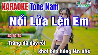 Nổi Lửa Lên Em Karaoke Tone Nam |  Beat Chuẩn Phối Mới - Nhạc Sống Thanh Ngân