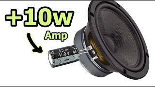 Using capacitor how much to increase the bass for the speaker correct