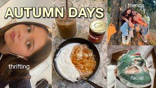 autumn diaries 2024 facial, thrifting for fall, friends, and chill days at home