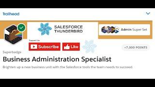 Business Administration Specialist | Salesforce Thunderbird