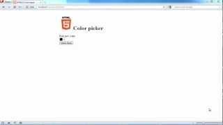 Working With HTML5 New Input Types : Color