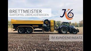 Brettmeister K6 Kartoffel Überladewagen transfer trailer Kundeneinsatz EINSATZ 2021