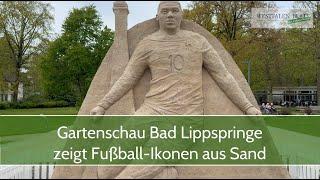 Sandwelten 2024: Gartenschau Bad Lippspringe zeigt Fußball-Ikonen aus Sand