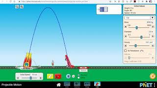 PhET Projectile Motion Lab Introduction