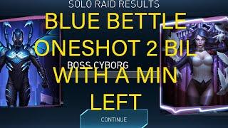 BLUE BEETLE ONESHOT 2 BIL WITH ONE MINUTE LEFT | NO RAVEN | Injustice 2 Mobile