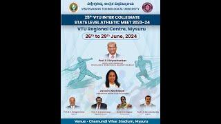 VTU Inter-Collegiate Athletic Meet for 2023-2024 from 26 to 29 June 2024.