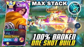 LING REVAMP BEST NEW BUILD 100% BROKEN - MAX STACK FOR HIGH DAMAGE - Top Global Ling Mobile Legends