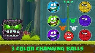 RED BALL 4 - ' 3 Different Color Changing Ball ' in Deep Forest & Into The Caves Fusion.