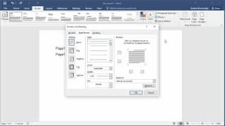 How to Add Border to all pages of a document in Word 2016