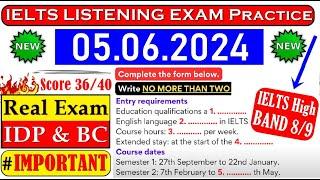 IELTS LISTENING PRACTICE TEST 2024 WITH ANSWERS | 05.06.2024