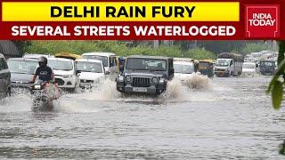 Rain Fury Hits Delhi-NCR, Vehicles Wade Through Waterlogged Streets | India Today