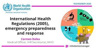 Carmen Dolea - International Health Regulations (2005), emergency preparedness and response