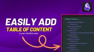 How to Add Table of Content to Your Notes in Obsidian