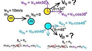 Physics 10   Momentum and Impulse (27 of 30) 2-D Collision Ex.1